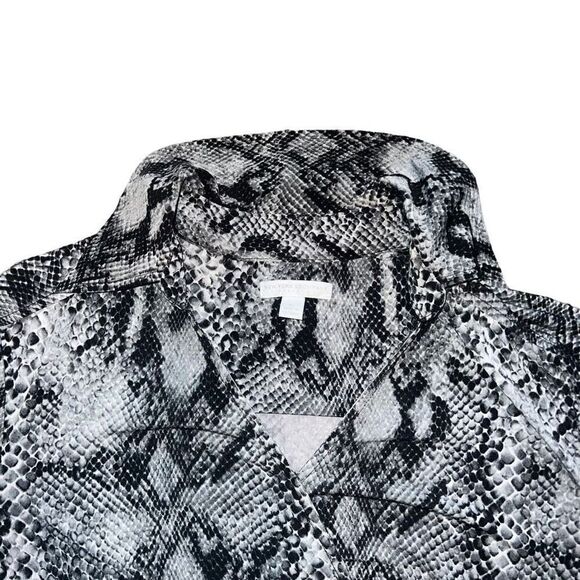 NEW YORK & COMPANY Stretch Snake Print Collared Dress Size XL - Picture 3 of 9